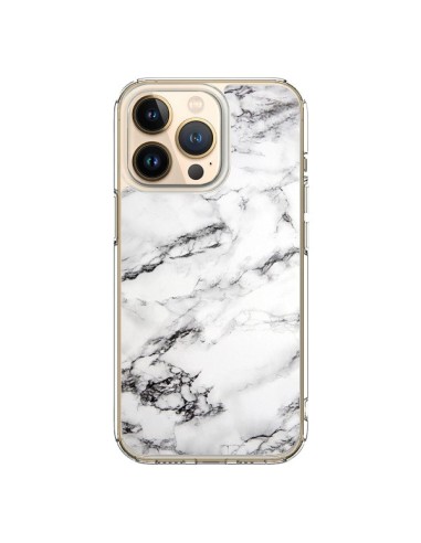 Coque iPhone 13 Pro Marbre Marble Blanc White - Laetitia