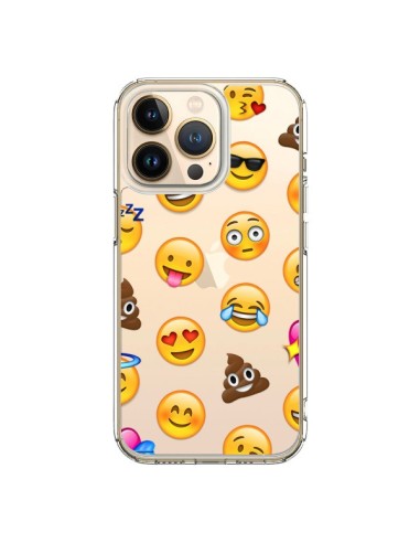 Cover iPhone 13 Pro Emoji Trasparente - Laetitia