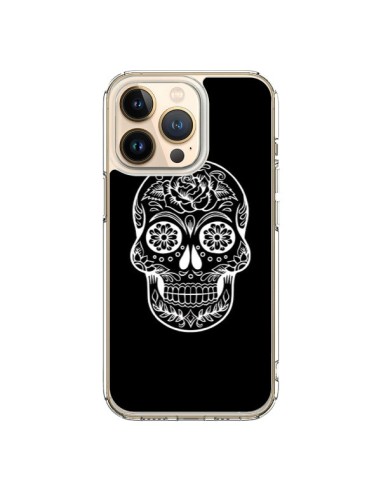Coque iPhone 13 Pro Tête de Mort Mexicaine Blanche - Laetitia