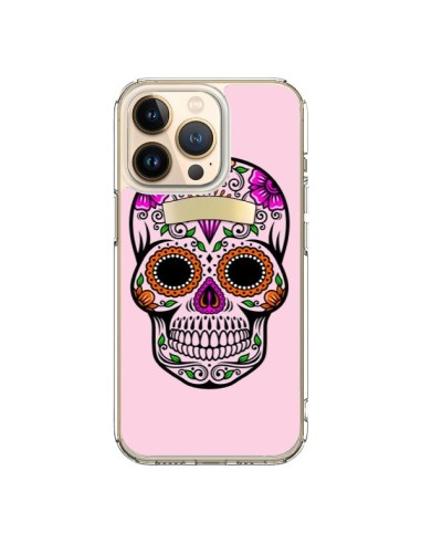 Coque iPhone 13 Pro Tête de Mort Mexicaine Rose Multicolore - Laetitia