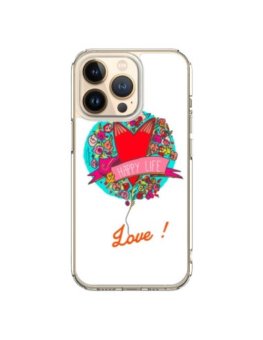 Coque iPhone 13 Pro Love Happy Life - Leellouebrigitte