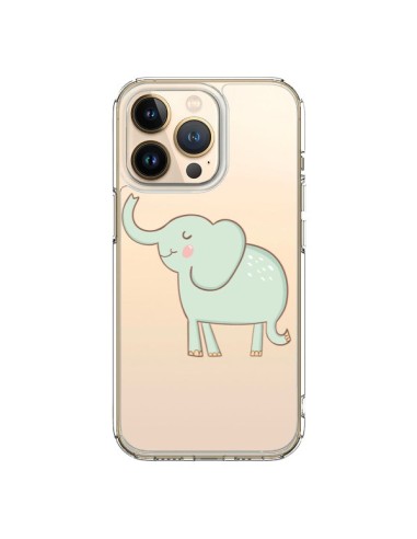 Cover iPhone 13 Pro Elefante Animale Cuore Amore  Trasparente - Petit Griffin