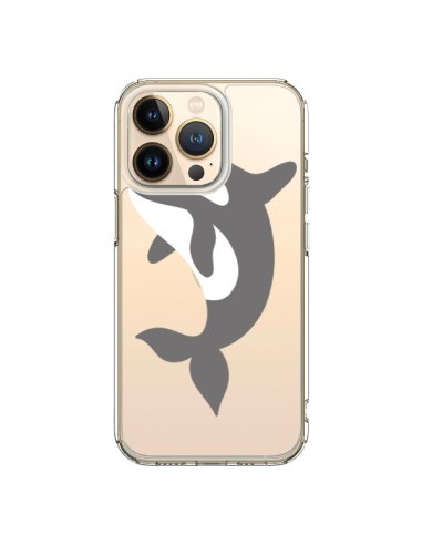 Coque iPhone 13 Pro Orque Orca Ocean Transparente - Petit Griffin
