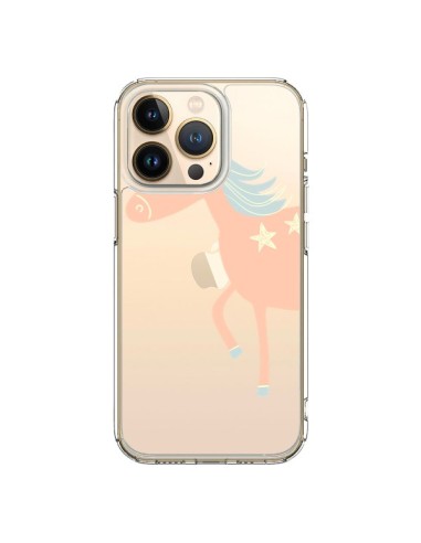 Cover iPhone 13 Pro Unicorno Rosa Trasparente - Petit Griffin