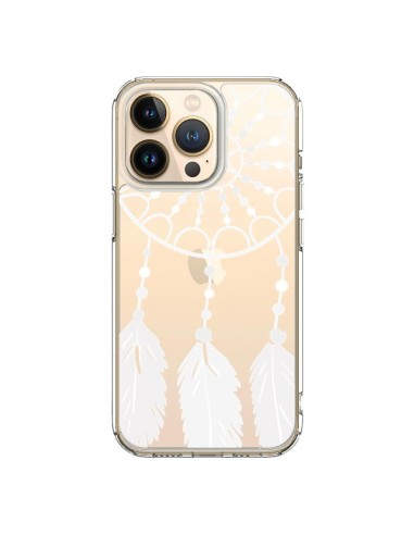 Coque iPhone 13 Pro Attrape Rêves Blanc Dreamcatcher Transparente - Petit Griffin