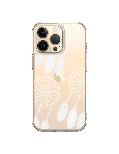 Cover iPhone 13 Pro Acchiappasogni Bianco Dreamcatcher Triple Trasparente - Petit Griffin