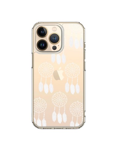 Coque iPhone 13 Pro Attrape Rêves Blanc Dreamcatcher Mini Transparente - Petit Griffin