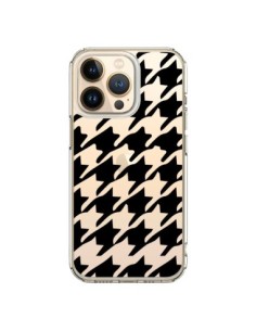 Cover iPhone 13 Pro Vichy Gros Carre Nero Trasparente -...