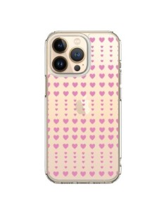 iPhone 13 Pro Case Heart Heart Love Amour Pink Clear -...