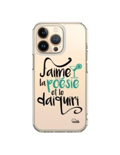 iPhone 13 Pro Case J'aime la poésie e le daiquiri Clear -...