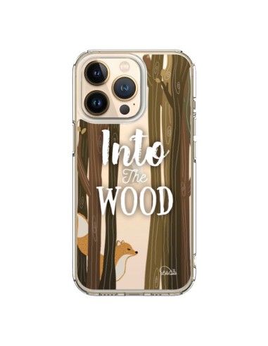 Coque iPhone 13 Pro Into The Wild Renard Bois Transparente - Lolo Santo