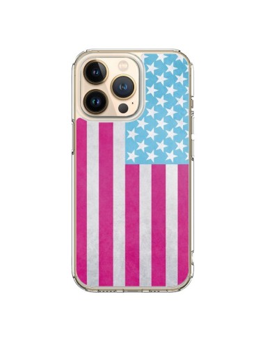 Coque iPhone 13 Pro Drapeau USA Vintage - Mary Nesrala