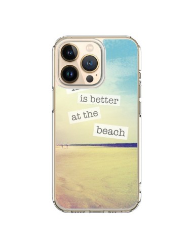 Coque iPhone 13 Pro Life is better at the beach Ete Summer Plage - Mary Nesrala