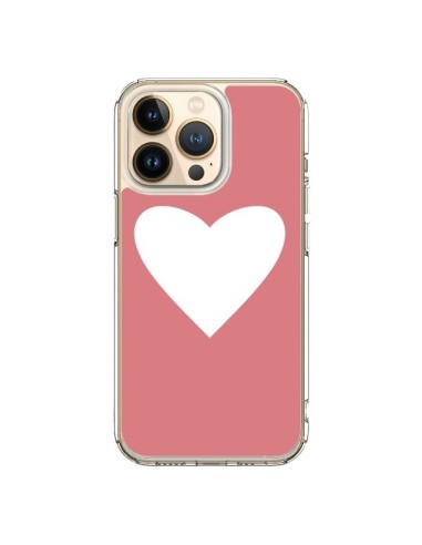 Coque iPhone 13 Pro Coeur Corail - Mary Nesrala