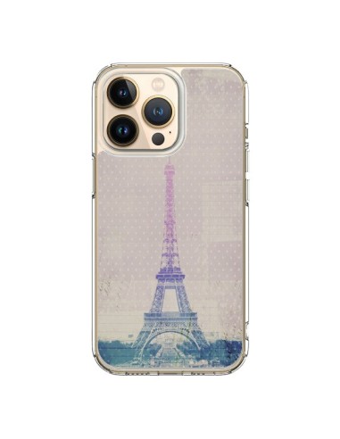 Coque iPhone 13 Pro I love Paris Tour Eiffel - Mary Nesrala