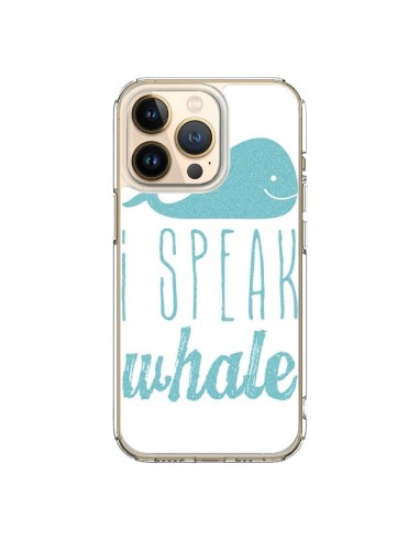 Cover iPhone 13 Pro I Speak Whale Balena Blu - Mary Nesrala