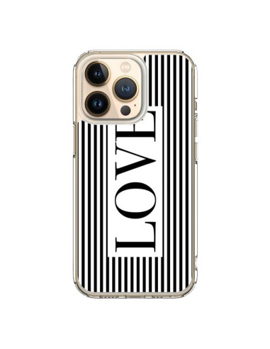 Coque iPhone 13 Pro Love Noir et Blanc - Mary Nesrala