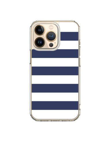 iPhone 13 Pro Case Bande Marineresche Blue White Gaultier - Mary Nesrala
