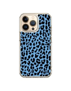 Coque iPhone 13 Pro Leopard Bleu Neon - Mary Nesrala
