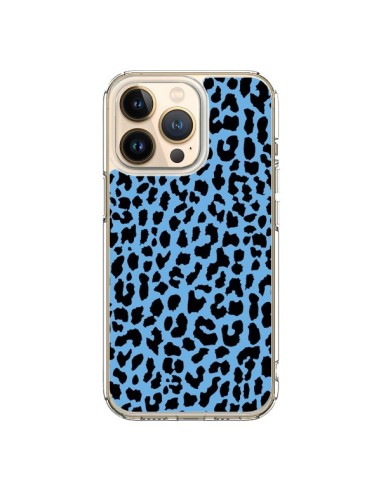 Coque iPhone 13 Pro Leopard Bleu Neon - Mary Nesrala
