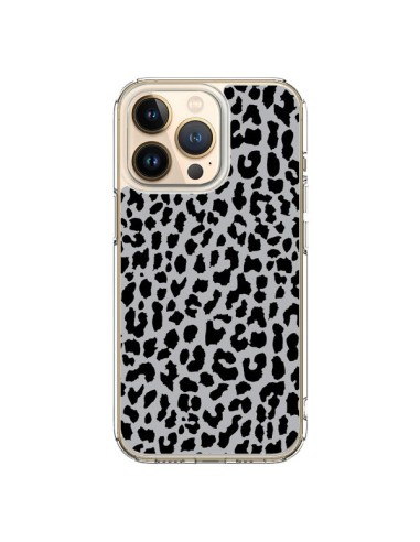 Coque iPhone 13 Pro Leopard Gris Neon - Mary Nesrala