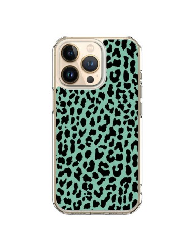 Cover iPhone 13 Pro Leopardo Verde Menta Neon - Mary Nesrala