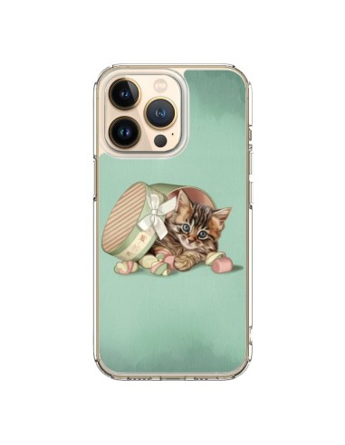 Coque iPhone 13 Pro Chaton Chat Kitten Boite Bonbon Candy - Maryline Cazenave