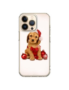Cover iPhone 13 Pro Cane Babbo Natale Christmas Boules...