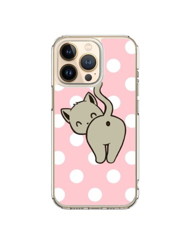 Coque iPhone 13 Pro Chat Chaton Pois - Maryline Cazenave