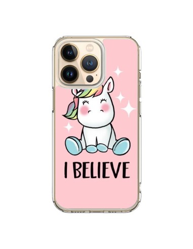 Coque iPhone 13 Pro Licorne I Believe - Maryline Cazenave