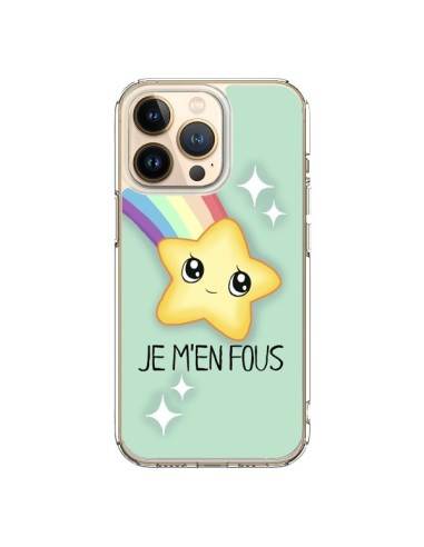 Coque iPhone 13 Pro Etoile Je m'en fous - Maryline Cazenave