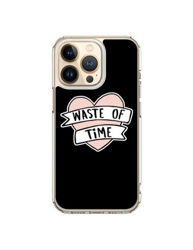 Coque iPhone 13 Pro Waste of Time Coeur - Maryline Cazenave