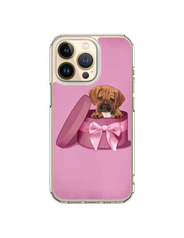 Coque iPhone 13 Pro Chien Dog Boite Noeud Triste - Maryline Cazenave
