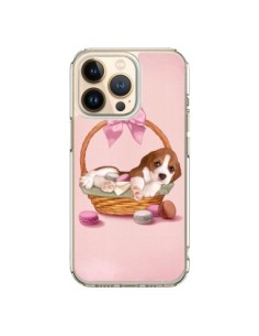 iPhone 13 Pro Case Dog Panier Bow tie Macarons - Maryline...