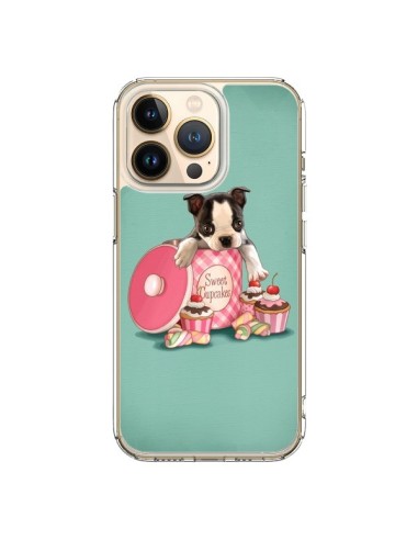 Coque iPhone 13 Pro Chien Dog Cupcakes Gateau Boite - Maryline Cazenave