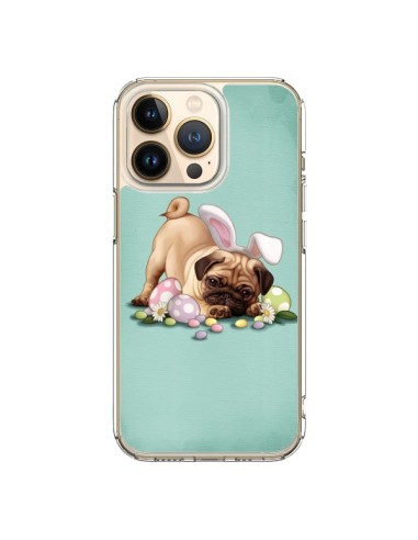 Coque iPhone 13 Pro Chien Dog Rabbit Lapin Pâques Easter - Maryline Cazenave