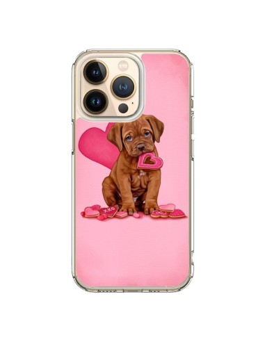 Coque iPhone 13 Pro Chien Dog Gateau Coeur Love - Maryline Cazenave