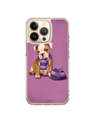 Coque iPhone 13 Pro Chien Dog Echarpe Bonnet Froid Hiver - Maryline Cazenave