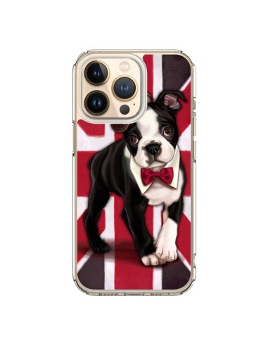 Cover iPhone 13 Pro Cane Inglese UK British Gentleman - Maryline Cazenave