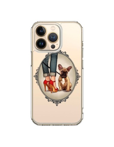 Coque iPhone 13 Pro Lady Jambes Chien Bulldog Dog Transparente - Maryline Cazenave