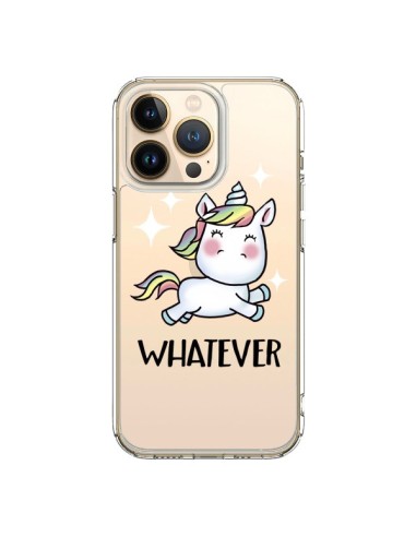 Coque iPhone 13 Pro Licorne Whatever Transparente - Maryline Cazenave