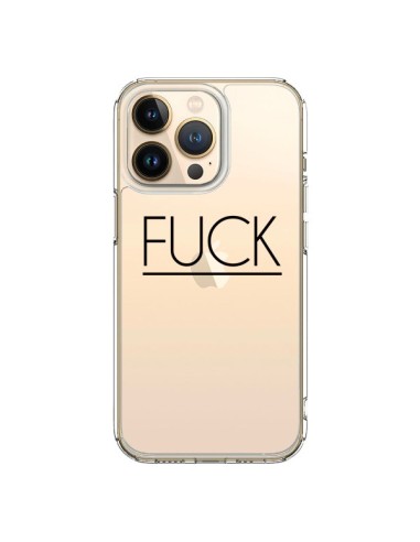 Coque iPhone 13 Pro Fuck Transparente - Maryline Cazenave