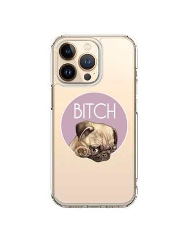 Coque iPhone 13 Pro Bulldog Bitch Transparente - Maryline Cazenave