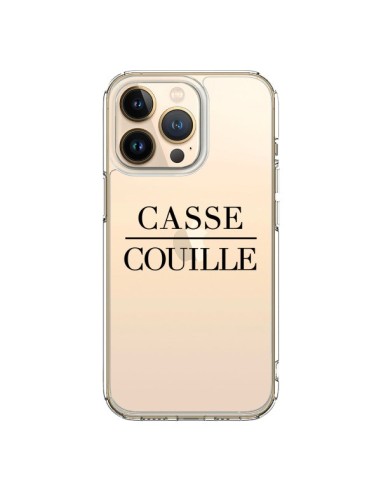 Coque iPhone 13 Pro Casse Couille Transparente - Maryline Cazenave