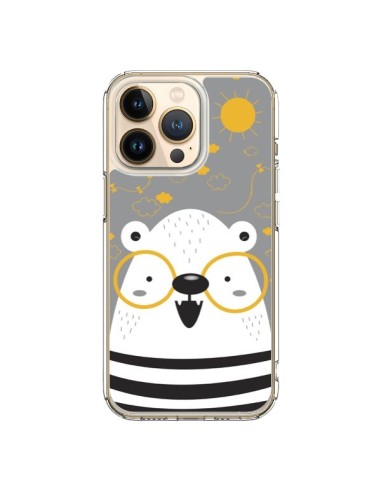 Cover iPhone 13 Pro Orso con occhiali - Maria Jose Da Luz