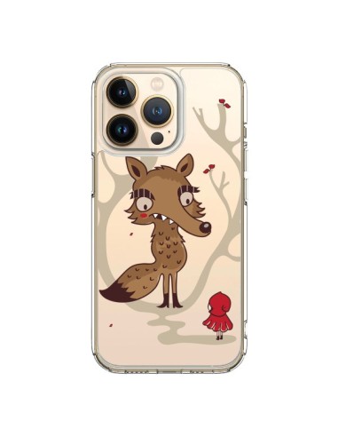 Coque iPhone 13 Pro Le Petit Chaperon Rouge Loup Hello Big Wolf Transparente - Maria Jose Da Luz