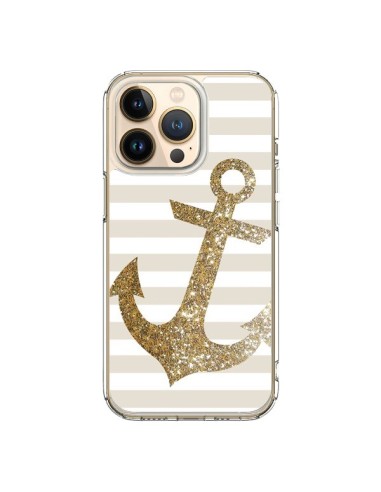 Cover iPhone 13 Pro Ancora Marina Oro - Monica Martinez