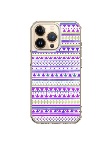 iPhone 13 Pro Case Bandana Purple Aztec - Monica Martinez