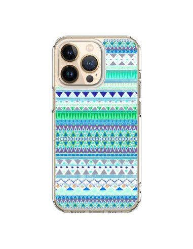 iPhone 13 Pro Case Chenoa Blue Aztec - Monica Martinez