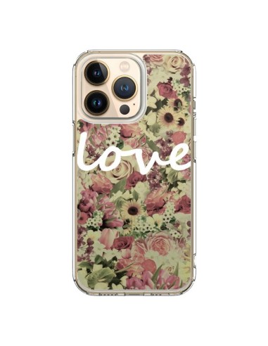 Cover iPhone 13 Pro Amore Bianco Fiori - Monica Martinez